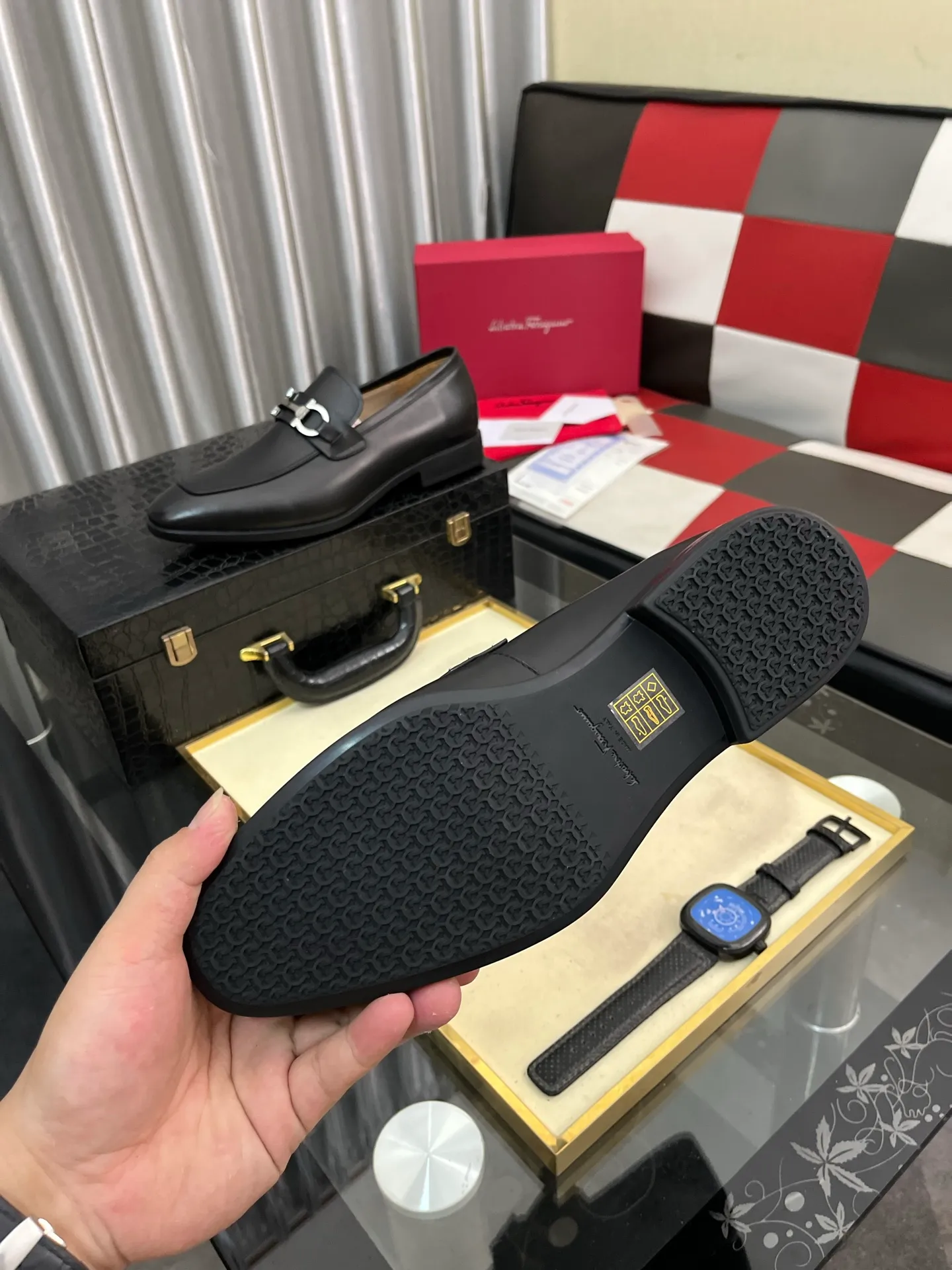 Men's shoes 💰600⌚️⌚️[Salvatore Ferragamo] Ferragamo business leather shoes, 1:1 top purchasing quality, imported selected original calfskin for the uppers, imported original soft water-dyed cowhide for the inner feet, imported original customized Italian handmade lightweight foam outsole, size: 39-44 5️⃣ options available